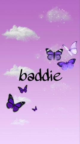 Purple Baddie Wallpaper In Pink Background