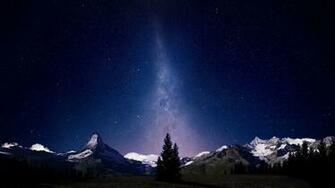 Alpine Night Sky Wallpaper