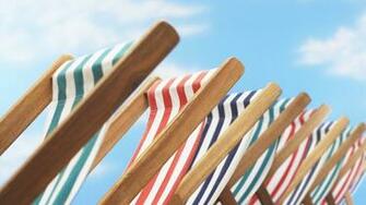 Beach Multicolor Summer Chairs Wallpaper High Definition