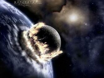 Asteroid Hitting Earth Photo Moon Into Wallpaper Jpg