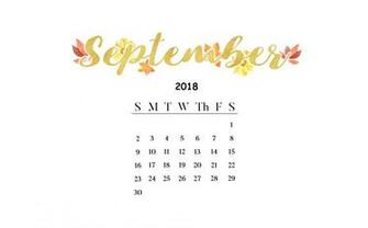 Cute Calendar September In Wallpaper