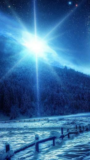 Blue Winter Sunrise Wallpaper iPhone