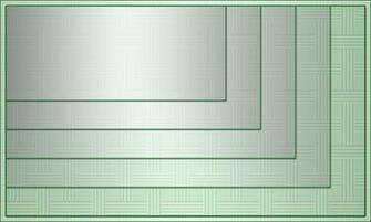 Silver Boxes On Green Lattice Wallpaper