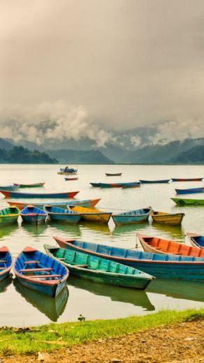 Lake Pokhara Boats Nepal HD iPhone Wallpaper Amazing Travel