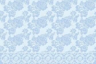 Blue Seamless Victorian Wallpaper With Floral Pattern