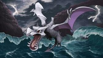 Aerodactyl Pokemon Dragon Sea Waves