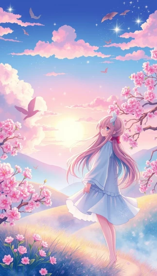 Pastel Anime Phone Wallpaper
