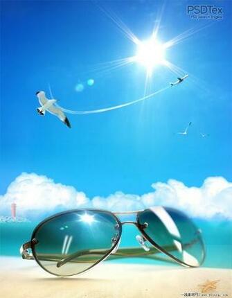 Summer Beach Theme Background Psd