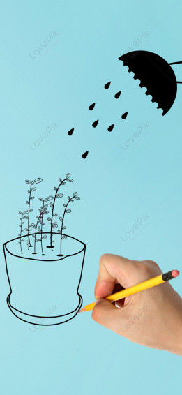 Pencil Drawing Mobile Phone Wallpaper Image On