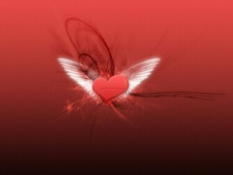 Beautiful Heart With Wings Love Wallpaper