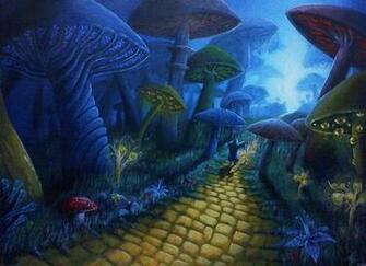 Wallpaper Mushroom Forest