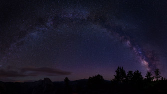 Wallpaper Id Starry Sky Trees Milky Way California
