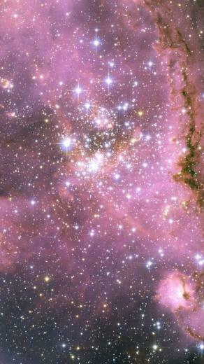Wallpaper Stars Pink Light Galaxy iPhone 5s 5c