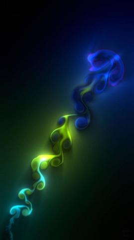 Green Blue Paint Fluid Wallpaper By Qubix Arts