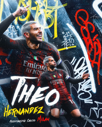Theo Hernandez Ac Milan Psd Graphic Design Adobe Photoshop File