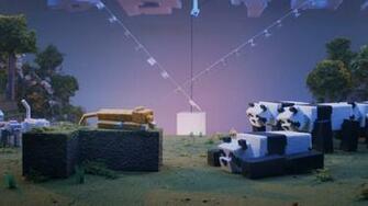 Cute Cats And Adorable Pandas Get Along In Minecraft