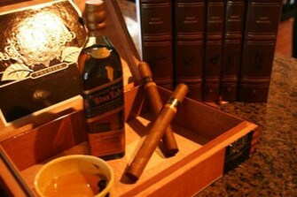 Blue Label Whiskey Cigars Wallpaper