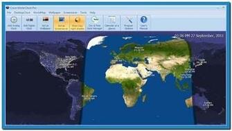 World Clock Map Screensaver
