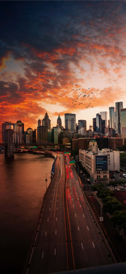City Sunset iPhone Wallpaper