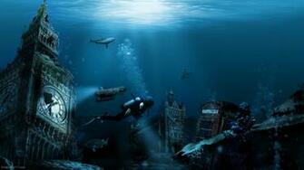 Undersea City Ocean Sea Underwater Water Jpg