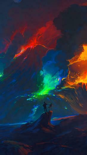 Wallpaper Artist Waves Colorful Art Fantasy