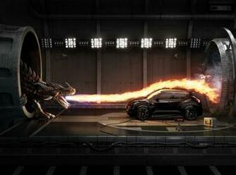 Fantasy Dragon Dragons Car Fire Wallpaper