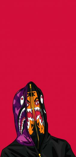 Made A Bape Shark Hoodie Wallpaper In Text