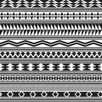 Black And White Aztec Patterns Simple