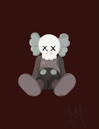 Kushal Bajracharya On Illustrated Wallpaper Kaws