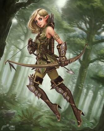 2d Art Elf Archer Digital Fantasycoolvibe