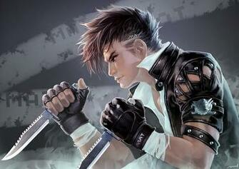 Anime People Boy Men Males Warrior Fight Weapons Knife Wallpaper