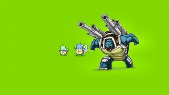 Wallpaper Squirtle Bulbasaur Evolution