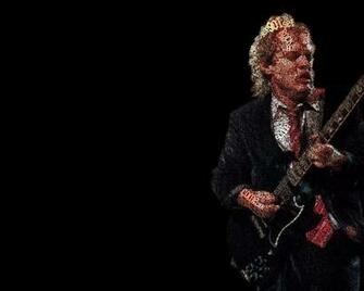 Typographic Portraits Acdc Angus Young HD Wallpaper