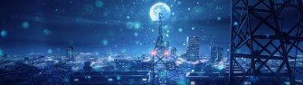 Anime City Falling Snow Wallpaper