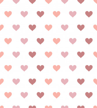 Pink Hearts Vector Pattern On White Background Wallpaper