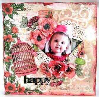 Blazing Poppies Mixed Media Layout Tutorial Kathy By Design
