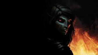 Fantasy Art The Elder Scrolls V Skyrim Dark Elf Fire