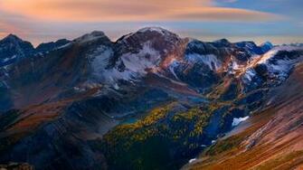 Mountain Peaks Sky Beautiful Scenery Wallpaper Background Full HD