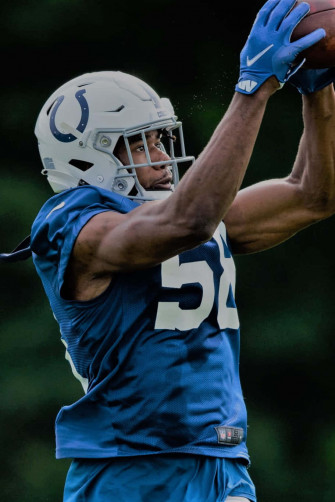 Bobby Okereke Indianapolis Colts Linebacker In Action Wallpaper