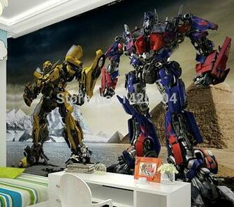 Great Wall 3d Transformers Cartoon Photo Wallpaper Murals For Kids