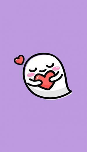 Cute Wallpaper Ghost Heart S P Kawaii In