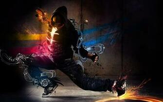 Stylized Dance Moves Widescreen Wallpaper