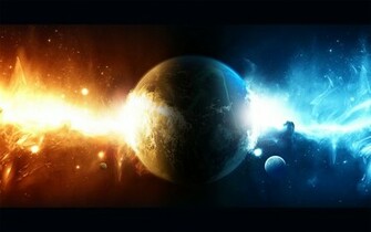 Cool Ice And Fire Background Wallpaper