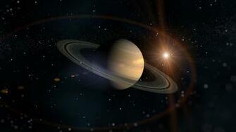 Wallpaper Planet Stars Solar System Saturn Space For