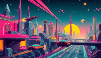 Retro Futurism Wallpaper
