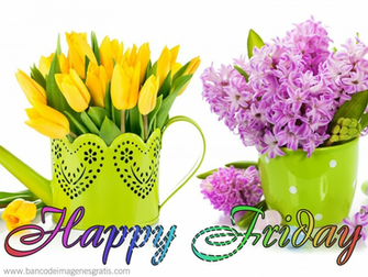 Custom Wallpaper Feliz Viernes Y Happy Friday En Postales Con Flores