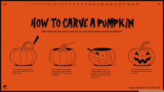 Happy Halloween Carve A Pumpkin Ultra HD Desktop