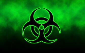 Green Biohazard Background