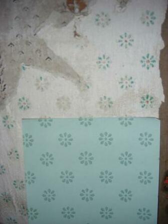 Precise Reproduction Of The Monochrome Green Rosette Wallpaper
