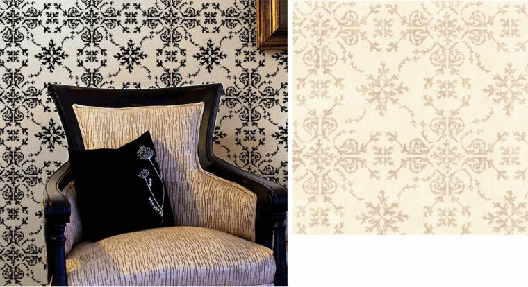 Victorian Damask Wallpaper Stencil Walltowallstencils